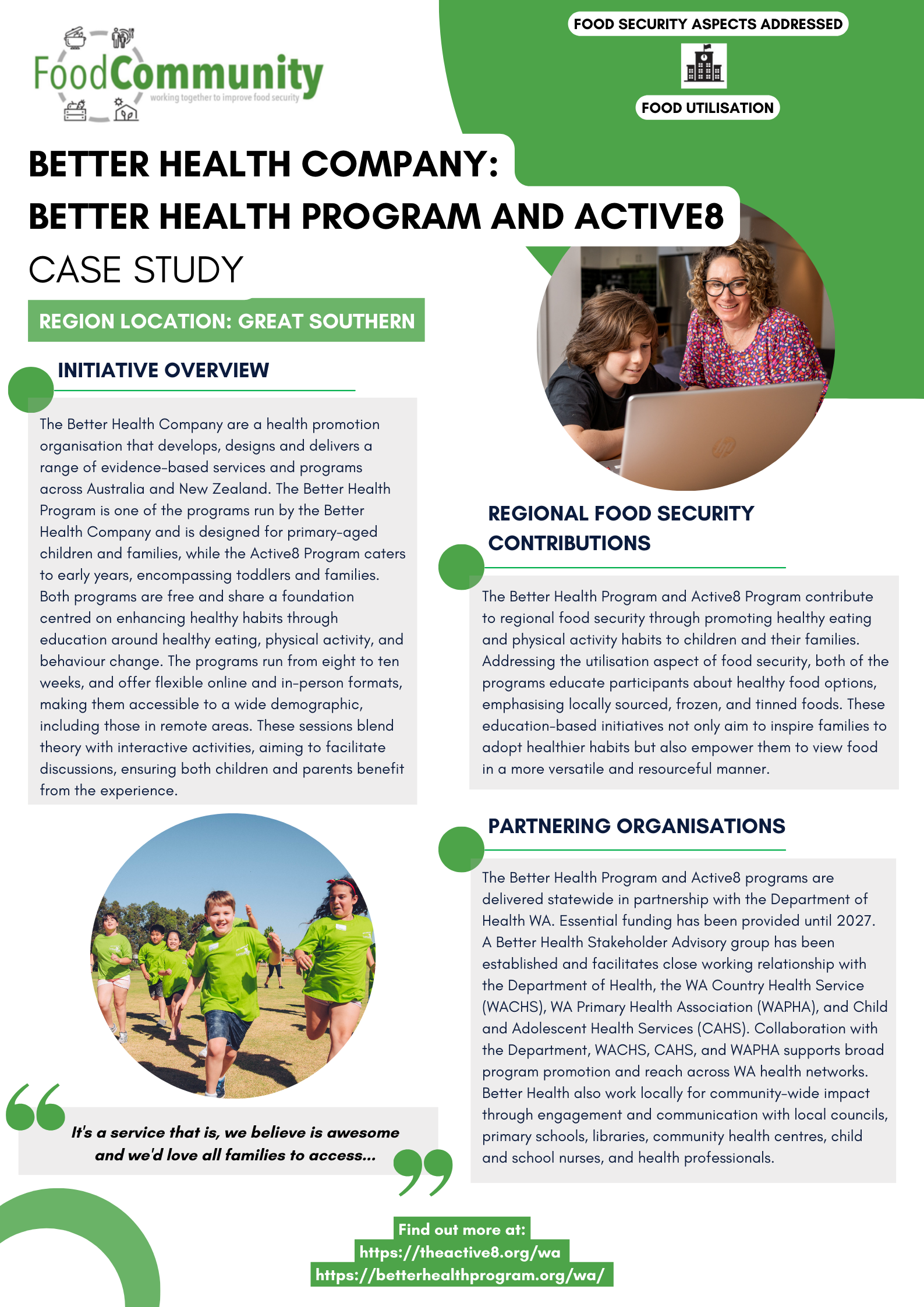 The Better Health Company: Better Health Program and Active8